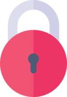 Padlock icon in flat style clip art png