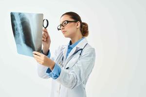 female doctor x-ray examination diagnostics radiologist photo