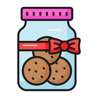 Carefully crafted icon of cookies jar in modern style, easy to use icon vector