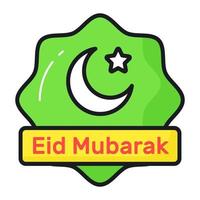 Eid mubarak vector design in modern and trendy style, easy to use icon