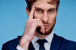 business man in suit executive self-confidence studio photo