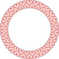 frame for loved one with openwork calligraphic hearts vector