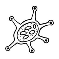 Virus doodle icon vector