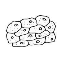 Living organism cells doodle icon vector