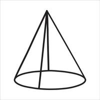 Cone frame doodle icon vector