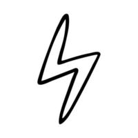 Lightning doodle icon vector