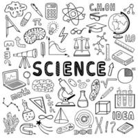 Education and Science. Set of vector hand drawn elements.