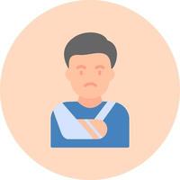 Man with broken arm Vector Icon