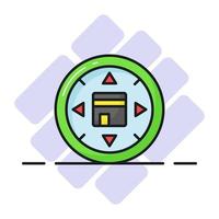 Trendy vector of qibla direction compass in editable style, premium icon