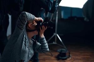 Female photographer on set photo