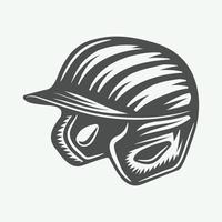 Clásico béisbol timón en retro estilo. vector Arte. monocromo gráfico ilustración.