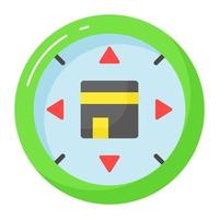 Trendy vector of qibla direction compass in editable style, premium icon