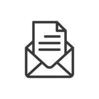 Email icon open envelope vector image