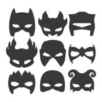 Super hero black mask for face vector image