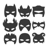 Super hero black mask for face vector image