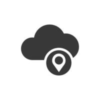 Cloud location icon vector image