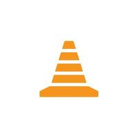 Traffic cone glyph icon vector image