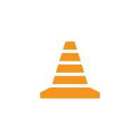 Traffic cone glyph icon vector image