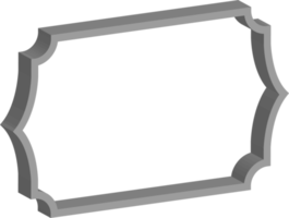 3D vintage frame png