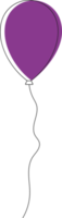 Colored party balloon tied with string png