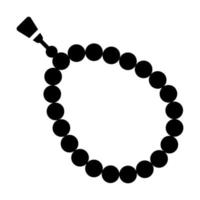 A chain of holy beads for worship concept of tasbih, holy rosary icon vector