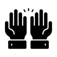 Praying hands vector design in trendy style, easy to use icon