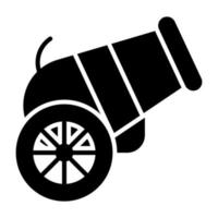 An icon of war cannon in modern style, easy to use and download vector