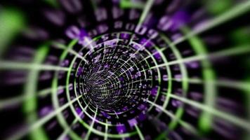 un' digitale vortice tunnel di streaming dati - ciclo continuo video