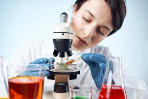 female scientist research laboratory science professional technology photo