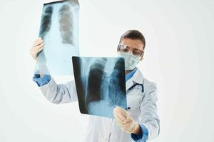 radiologist in white coat x-rays medicine professional photo