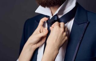 business man in suit office self-confidence photo