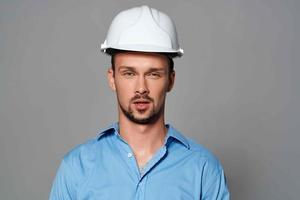 man in construction uniform engineer professional work photo