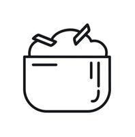 Pasta in the plate icon. Vector illustration