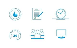 Icons. Office icons set. Vector. vector