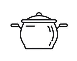 Icon pot. Vector illustration. Line style.