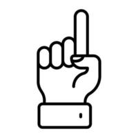 dedo señalando mano gesto, concepto vector diseño de Alá es uno