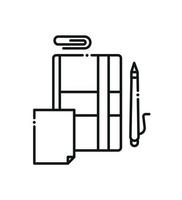 Writing icon. Linear style. Hobby vector illustration.