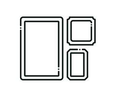 Picture frames Icon. Linear style. Hobby vector illustration.