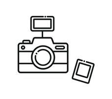 Icon photo. Linear style. Hobby vector illustration.