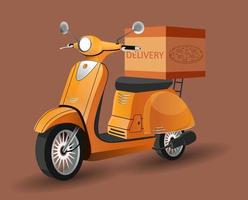 entrega scooter vector ilustración