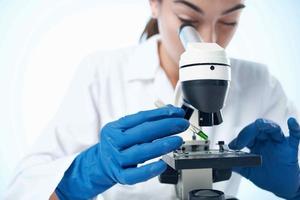 woman scientist biologist research diagnostics technology photo