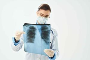 medical professional radiologist x-ray lung diagnostics photo