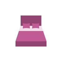 Bed icon for furniture or household equipment company that can be used on brochures, catalogs, web, pattern element, etc. vector