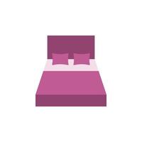 Bed icon for furniture or household equipment company that can be used on brochures, catalogs, web, pattern element, etc. vector