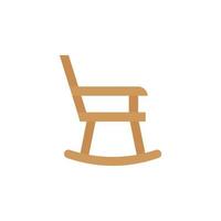 Rocking Chair icon for furniture or household equipment company that can be used on brochures, catalogs, web, pattern element, etc. vector