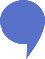 Speech bubble in flat style png