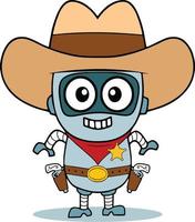 Kid Robot Sheriff Cartoon vector