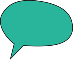 Speech bubble in flat style clip art png