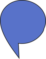 Speech bubble in flat style clip art png