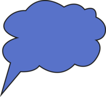 Speech bubble in flat style clip art png